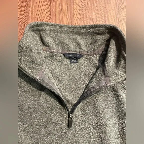 Lands End 100% Polyester Thermacheck QZip Pullover *Excellent Cond* Size L - Picture 4 of 6